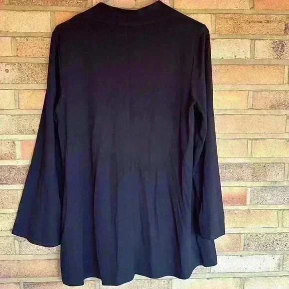 Eileen Fisher long sleeve v neck oversize stretchy swing style tunic top XS - Picture 8 of 9